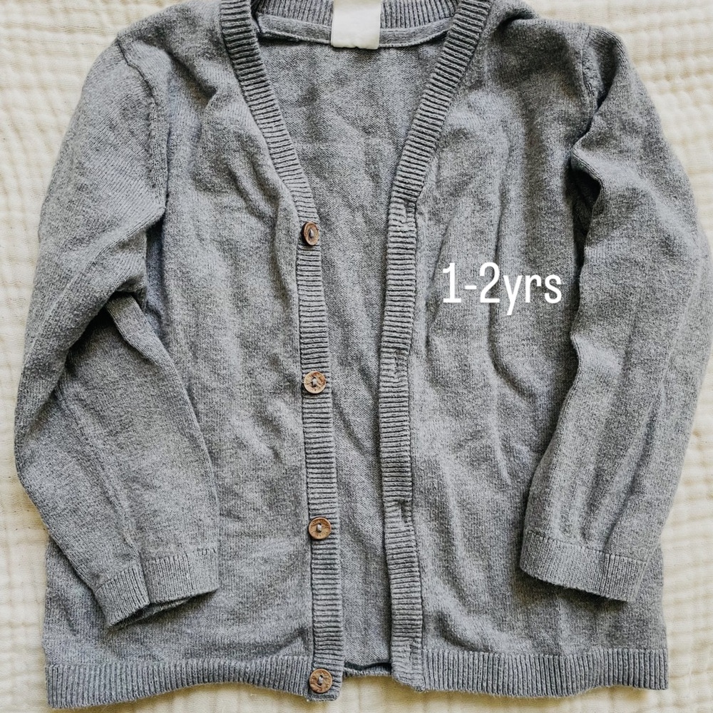 H&M Gray Kids Cardigan Sweater